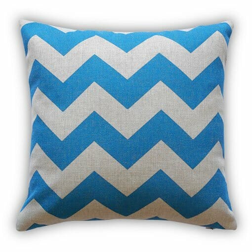 ZigZag Blue Cushion Front