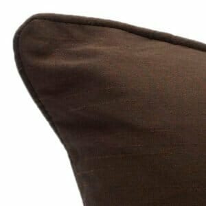 Close up view of lounge chocolate cushion
