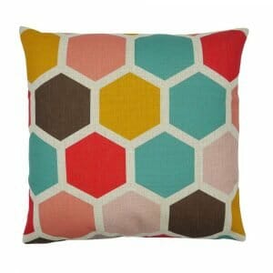 cushion cover in Multicolour Honeycomb pattern.