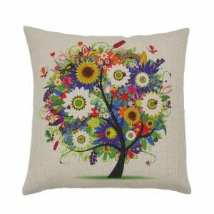 cushion in Vivid Tree pattern.