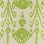 closer look at Apple Green Ikat cushion cover