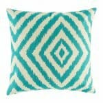cushion with Teal Diamond pattern.