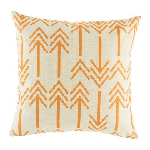 cushion with Orange Arrow pattern.