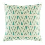 cushion cover with Teal Thick and Thin Chevron pattern.