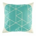 cushion cover with Teal Geometric pattern.