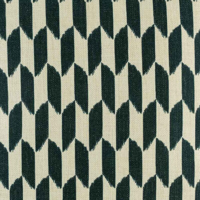 closer look at cushion cover with Black and White Chevron pattern.