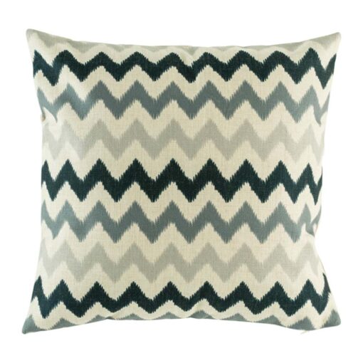 cushion with Neutral Hues Ikat pattern.