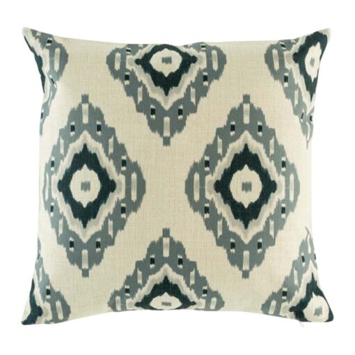 cushion with Grey Tones Ikat pattern.