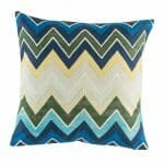 cushion with Navy Yellow And Grey pattern.