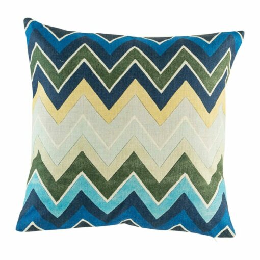 cushion with Navy Yellow And Grey pattern.
