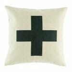 cushion cover with Black Cross pattern.