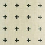 closer look at cushion with Black Small Cross pattern.