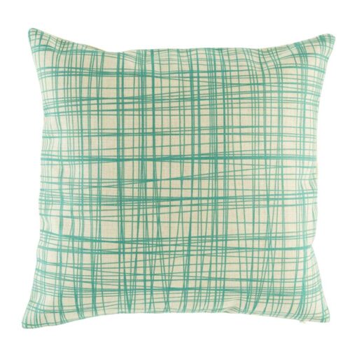 cushion cover with Teal Plaid pattern.