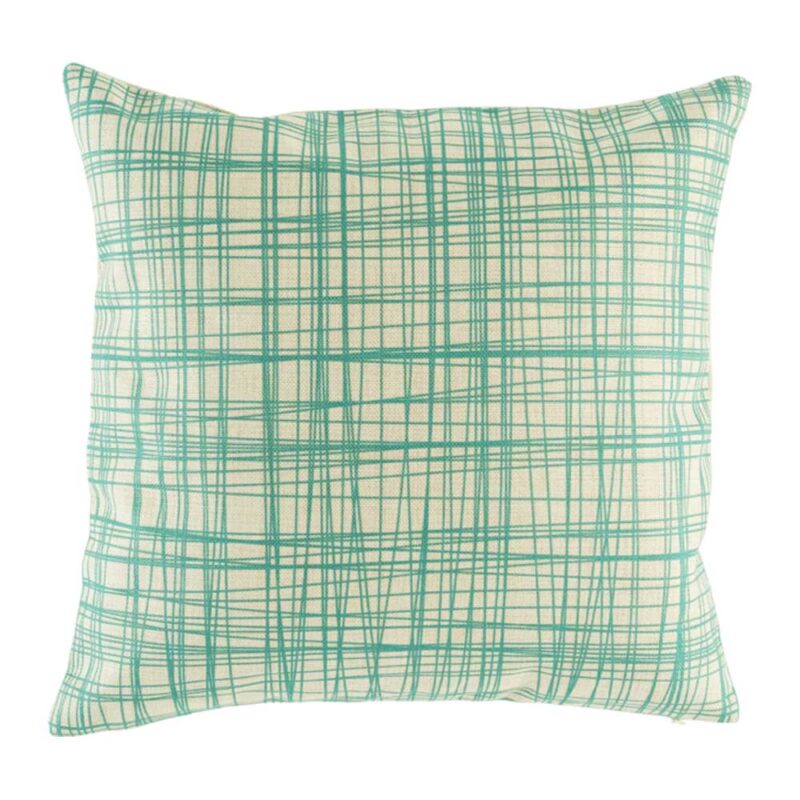 Teal Plaid Cushion Cover SC174 cushion cover with Teal Plaid pattern.