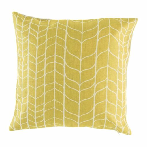 cushion with Gold Chevron pattern.