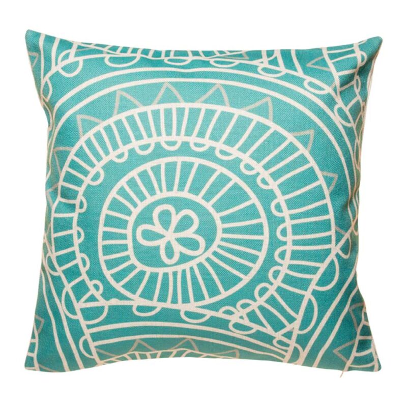 Teal Twirl Cushion Cover SC37 cushion with Teal Twirl pattern.