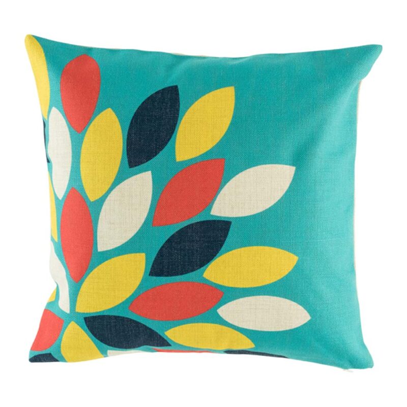 Teal Petal Cushion Cover SC181 cushion with Teal Petal pattern.