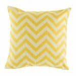 cushion cover with Yellow Chevron pattern.