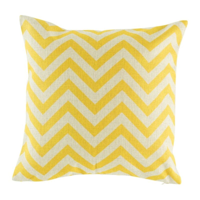 Yellow Chevron Cushion Cover SC182 cushion cover with Yellow Chevron pattern.