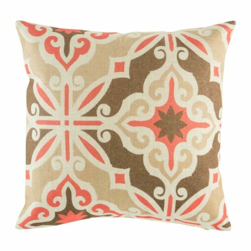 cushion with Brown Tones Ikat pattern.
