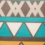 closer look at cushion with Triangle Tribal pattern.