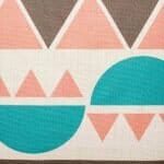 closer look at cushion cover with Ellipse Tribal pattern.