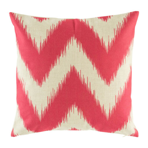 cushion with Red Tasseled Chevron pattern.