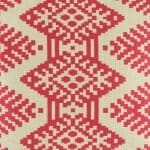 closer look at cushion cover with Hot Pink Ikat Diamond pattern.