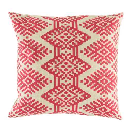 cushion with Hot Pink Ikat Diamond pattern.