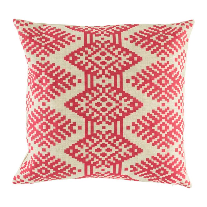 Hot Pink Ikat Diamond Cushion Cover SC202 cushion with Hot Pink Ikat Diamond pattern.