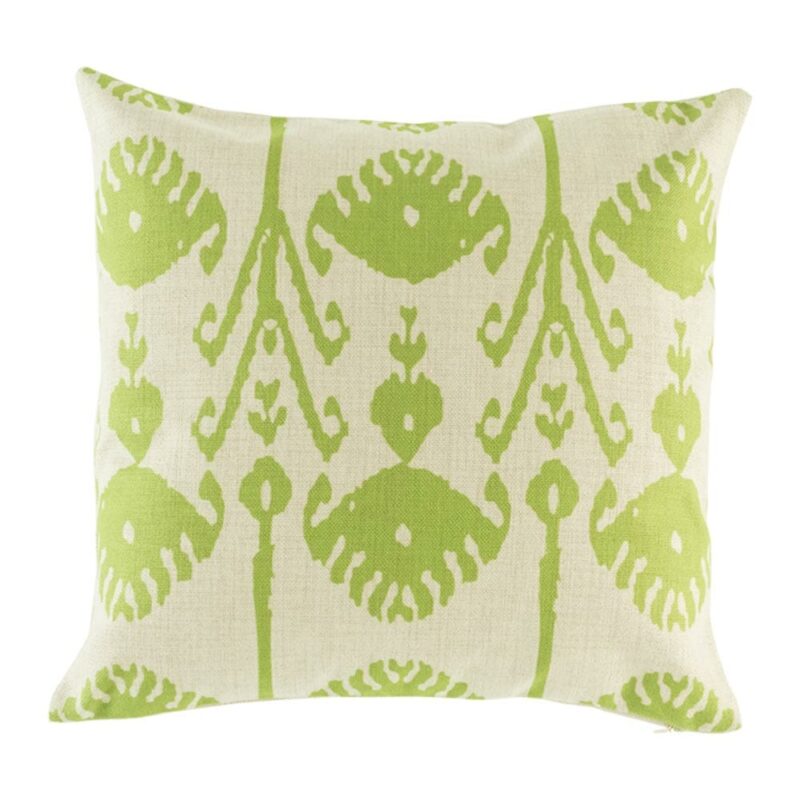 Apple Green Ikat Cushion Cover SC231 cushion with Apple Green Ikat pattern.