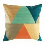 cushion with Warm Colour Triangle pattern.