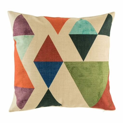 cushion with Warm Hues Diamond pattern.