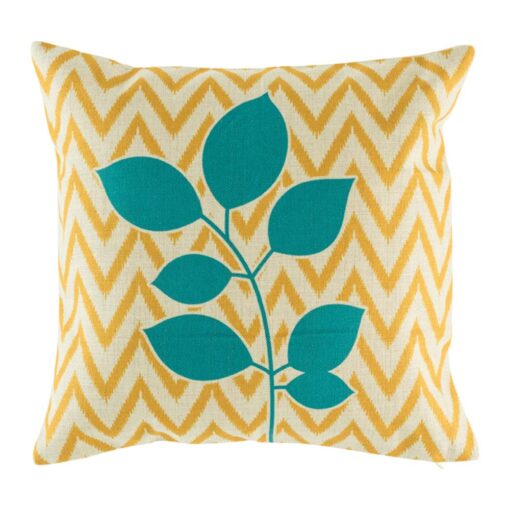 cushion cover with Leaf Chevron pattern.