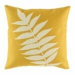 cushion with Mustard Fern pattern.