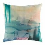 cushion cover with Teal Dye pattern.