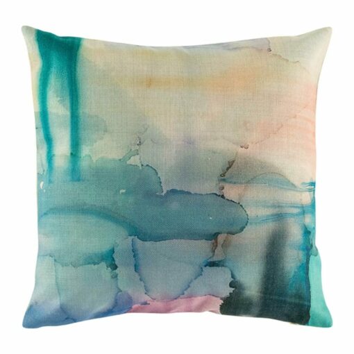 cushion cover with Teal Dye pattern.