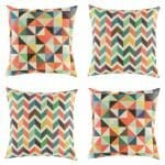 4 cushion cover in Multicolour Chevron and Geometric patterns.