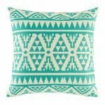 cushion with Teal Tribal pattern.