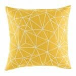 cushion with Gold Geometric pattern.