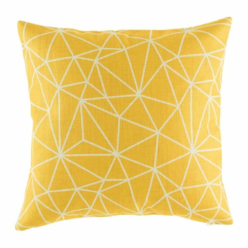 Gold Geometric Cushion Cover SC236 cushion with Gold Geometric pattern.