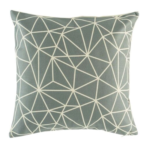 cushion with Grey Geometric pattern.