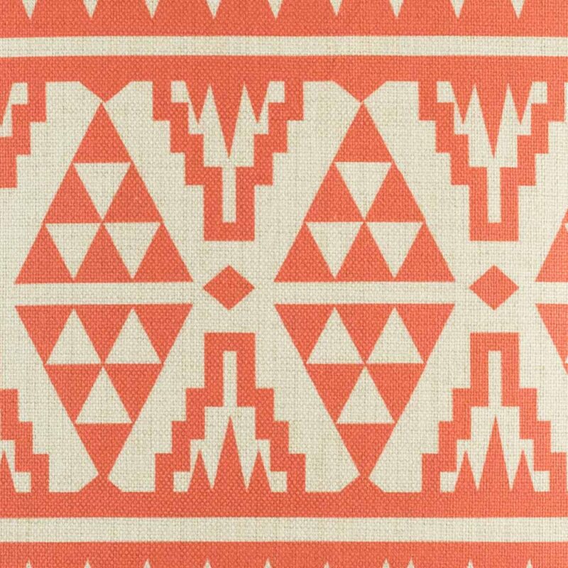 closer look at cushion with Punch Tribal pattern.