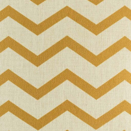 closer look at cushion with Gold Chevron pattern.