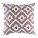 cushion with Purple Ikat pattern.