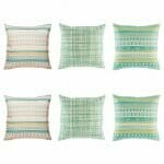 6 patterned cushion cover in aztec, plaid and tribal patterns.