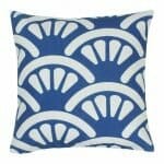 cushion in Blue Shell pattern - 45x45cm