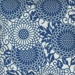 closer look at a cushion cover in Blue Blossom pattern - 45x45cm