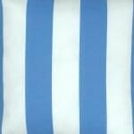closer look at a Outdoor cushion cover in Light Blue Thick Stripe pattern