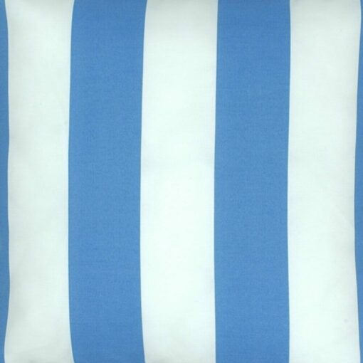 closer look at a Outdoor cushion cover in Light Blue Thick Stripe pattern